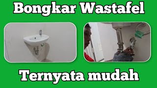 Cara bongkar wastafel keramik  wastafel tempel [upl. by Ahseken]