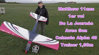 Calmato Alpha 40 Trainer Lipo 4s 160m  Pilote Matthew 11 ans  CAMM54 Le 05112022 [upl. by Fayth780]