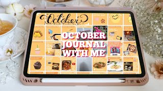 Journal With Me  Digital Diary  October 🎃 FREE TEMPLATES [upl. by Timofei226]