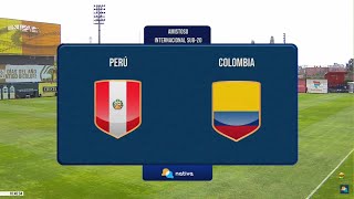 ⚽ PERÚ VS COLOMBIA  Partido amistoso categoría sub20 [upl. by Mario]