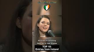 Top 10 Entries from Ireland 🇮🇪 in Eurovision [upl. by Uke287]