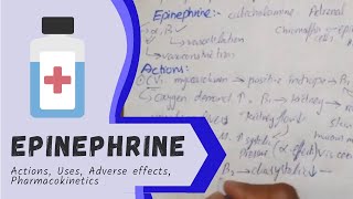 EPINEPHRINE  Actions Uses Pharmacokinetics Adverse effects PHARMACOLOGY [upl. by Odlonra113]