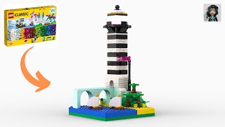 LIGHTHOUSE Lego classic 11033 ideas How to build [upl. by Enaitsirhc]