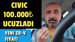 Eylül 2023 Honda CİVİC 100000 ₺ İNDİRİM  CIVIC TAYFASI Fiyat Kırıyor  SİZE O FİYAT DÜŞECEK DEDİM [upl. by Maighdlin895]