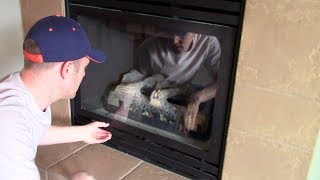 How open amp remove to clean the glass cover on a GAS FIREPLACE [upl. by Arimlede287]