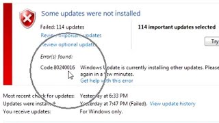 Fix all Windows update error on windows 10 7 8  How to fix Windows Update Error Code 80240016 [upl. by Ateekal]