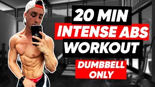 20 MIN DUMBBELL ABS WORKOUT AT HOME FOLLOW ALONG [upl. by Demeter]