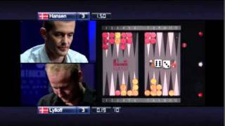 most famous big balls play ever made in backgammon Gus Hansen v Sander Lylloff [upl. by Ackerman248]