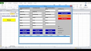 2Lagerprogramm in Excel VBA selber erstellen Eingabemaske erstellen und mit Schaltfläche aufrufen [upl. by Dominica]