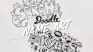 DOODLE NAME ART  Doodles by Sarah [upl. by Ahsilrae157]