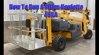 How To Run A Biljax Haulotte 45XA Boom Lift [upl. by Zere]