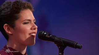 Calysta Bevier gets Simon Cowells Golden Buzzer Week 4 Americas Got Talent 2016 Full Auditions [upl. by Tasia773]