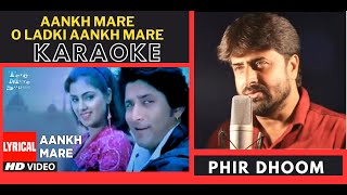 Aankh MAre O Ladki  Tere Mere Sapne Movie  Original Crystal Clear Karaoke With Scrolling Lyrics [upl. by Tnirb]