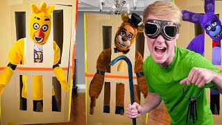 CAPTURING Five Nights At Freddys ROBOTS In Cardboard PRISON [upl. by Jeth]