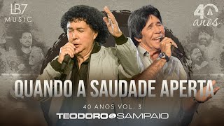 Teodoro e Sampaio  Quando a saudade aperta  40 Anos Vol 3 Vídeo Oficial [upl. by Atinrehs860]