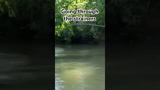 Creek fishing in fall high water conditions kayak river bassfishing smallmouthbass float [upl. by Annaehs]