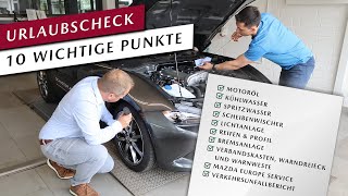 10 Punkte die man vor jedem Urlaub am Auto prüfen sollte Anleitung DIY  Schuster Automobile [upl. by Dougall]