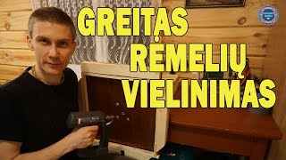 Rėmelio įvielinimas  greitai ir paprastai su kabių pistoletu [upl. by Sheela]