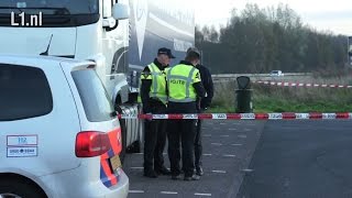 Vrachtwagen parkeerplaats Gronsveld 23 nov 2015 [upl. by Nosloc]