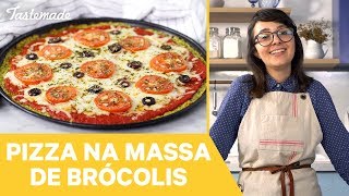 PIZZA COM MASSA DE BRÓCOLIS  Receitas Comentadas pela Fê [upl. by Ahsimal]