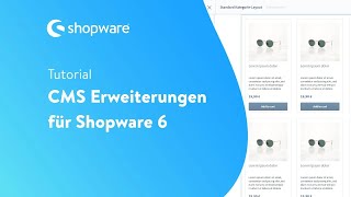 CMS Erweiterungen Shopware 6 Tutorial [upl. by Roleat]