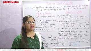 Inorganic Chemistry 02  Types amp Sources of Impurities in Pharmaceutical Products  Impurities [upl. by Nosnor]