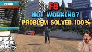 Menyoo Trainer F8 Button Not Working in GTA5 l F8 Problem solved 100 2 [upl. by Caressa]