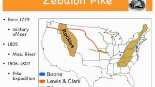 USA Test Prep Social Studies  Famous US Explorers  Daniel Boone  Lewis amp Clark  Zebulon Pike [upl. by Sig431]