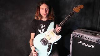 Fender Jag Stang Blue Kurt Cobain Nirvana Guitar [upl. by Eeroc192]