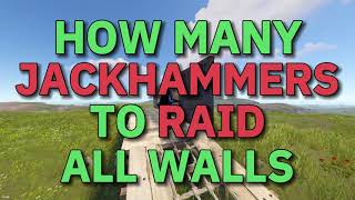 Raiding Walls in Rust with the Jackhammer  Rust Tip [upl. by Ecnedac]