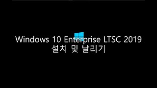 채진우 Windows 10 Enterprise LTSC 2019 설치 및 날리기 [upl. by Ainoet]