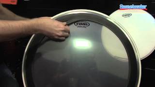 Evans Heavyweight Drums Heads Overview  Sweetwater at Winter NAMM 2014 [upl. by Devitt194]