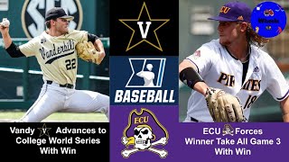 4 Vanderbilt vs 13 East Carolina  Super Regional Game 2  2021 College Baseball Highlights [upl. by Renae370]