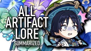 v41 ALL Artifact Lore SUMMARIZED Genshin Impact Lore [upl. by Pratte]