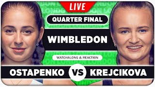 OSTAPENKO vs KREJCIKOVA  Wimbledon 2024 Quarter Final  LIVE Tennis Talk Watchalong [upl. by Mcgannon]