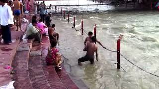 Haridwar Ganga Nadi The Sacred Ganges River in Haridwar India [upl. by Weihs]