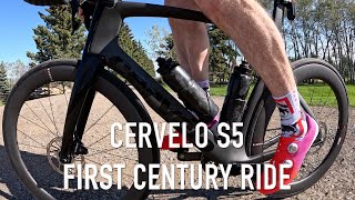 Cervelo S5 First Century  Ride Vlog [upl. by Minardi]