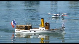 BATEAU VAPEUR RADIO COMMANDE RC LAC ANNECY MODELISME MODELLISMO BOAT [upl. by Eybbob]