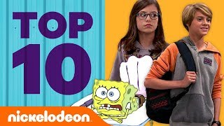 Top 10 BacktoSchool Nick Scenes Ft SpongeBob The Loud House amp More  Nick [upl. by Airitac]