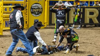 Video 🔴 Canadian rider Austin Broderson Rodeo Injury video  Austin Broderson Denvor accident 😱😭😭 [upl. by Lenoj977]