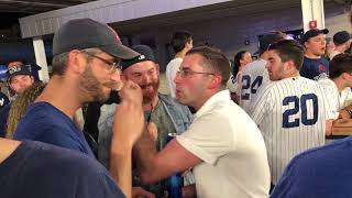 Yankees Red Sox fans fight in Yankee Stadium [upl. by Ennairol]