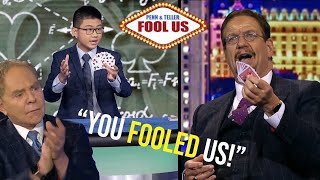 16 YEAR OLD magician FOOLS Penn and Teller with PHYSICS  Stanley Zhou on Fool Us [upl. by Sucul]