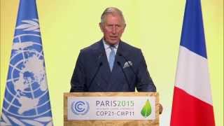 The Prince of Wales delivers a keynote speech at COP21 in Paris [upl. by Elvyn]