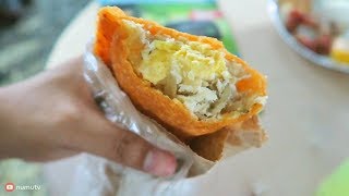 Philippines Street Food  ILOCOS EMPANADA Hot and Yummy [upl. by Irah225]