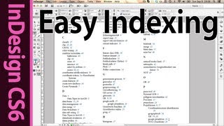 InDesign cs6 Indexing  Tutorial on how to create an Index for your Book [upl. by Dorey]