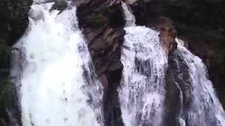 Aerial Video of Tallulah Falls in Tallulah Gorge State Park GA [upl. by Froh249]