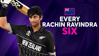 Every Rachin Ravindra six at Cricket World Cup 2023 [upl. by Meesaw]