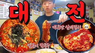 🚨대전 선화동 실비김치와 괴정동 얼큰이 칼국수 매운맛 먹방🔥 가성비 최고인 테라스 키친 리뷰🍝 성심당 본점 DCC점 롯데백화점 대전역점 투어🥐 [upl. by Aniela853]