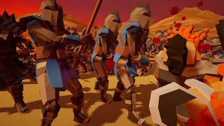 Halberdier and Spearman VS Dwarf Slayer Polygon Fantasy Battle Simulator [upl. by Brindell]