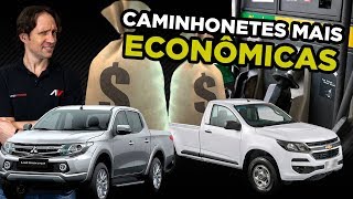 ⛽️8 Caminhonetes mais Econômicas do Brasil 2018 incluindo Picapes Médias Diesel e Flex  INMETRO [upl. by Ttevy]